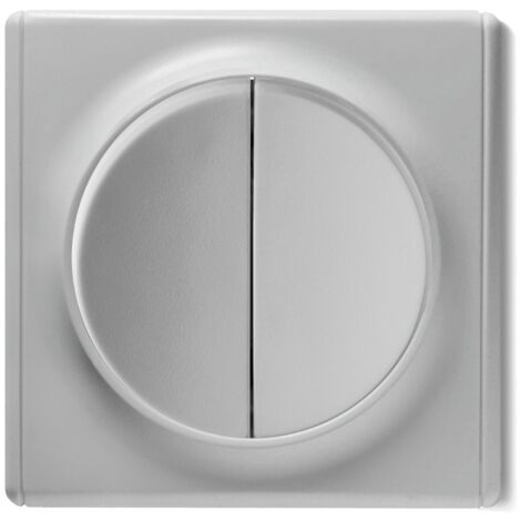 Interrupteur double, 1 voie avec plaque de finition Florence - gris