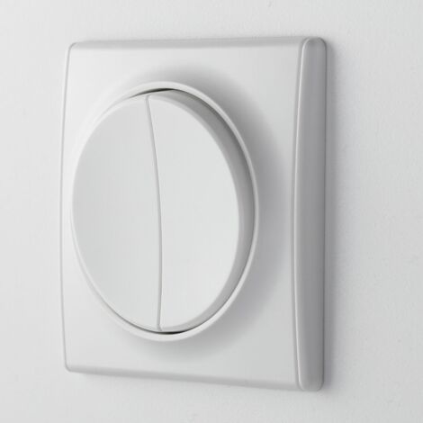 Plaque de finition Florence, en plastique, 1 poste (lot de 10) - blanc