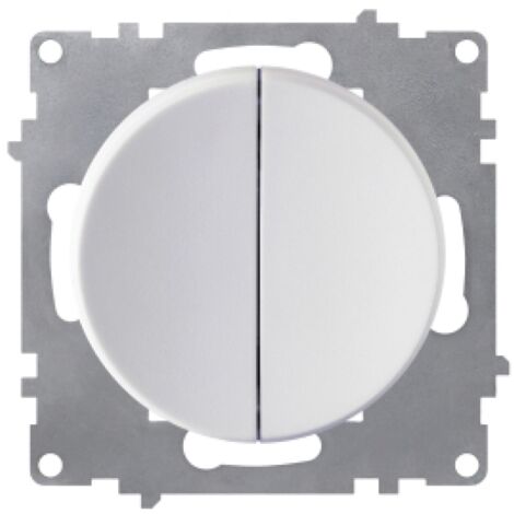 Interrupteur double, 1 voie - blanc (1/3)