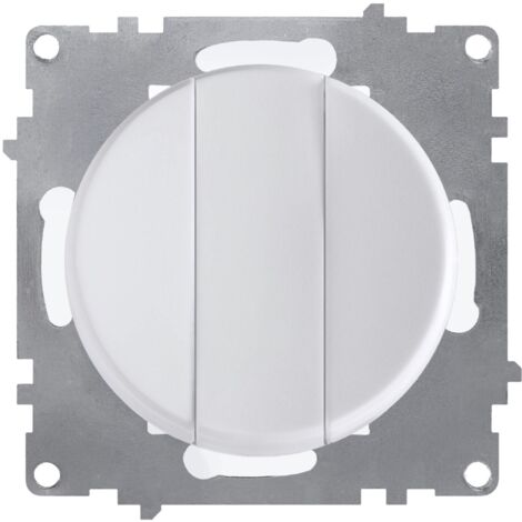 Interrupteur triple encastré 1 voie – Simple allumage avec témoin lumineux LED – Blanc pour éclairage salle de bains et salon