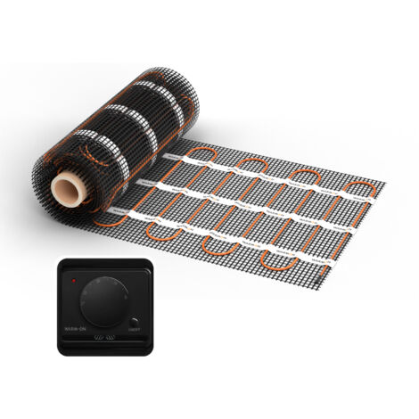 Chauffage au sol électrique pour carrelage WARMON ULTRA 200 W/m² + Thermostat AC3082H analogique, noir - 2 m² (1/5)