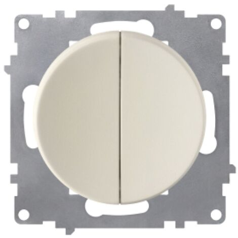 Interrupteur double, 1 voie - beige (1/3)
