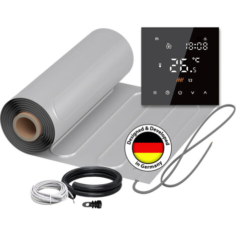 Natte chauffante WARMON ALU 150 W/m² avec Thermostat TS300 noir - 10 m²