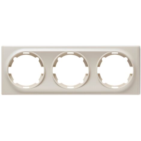Plaque de finition Florence, en plastique, 3 postes - beige (1/5)