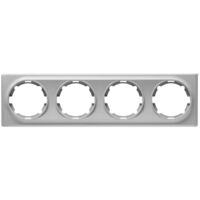 Plaque de finition Florence, en plastique, 4 postes - gris
