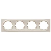 Plaque de finition Florence, en plastique, 4 postes - beige