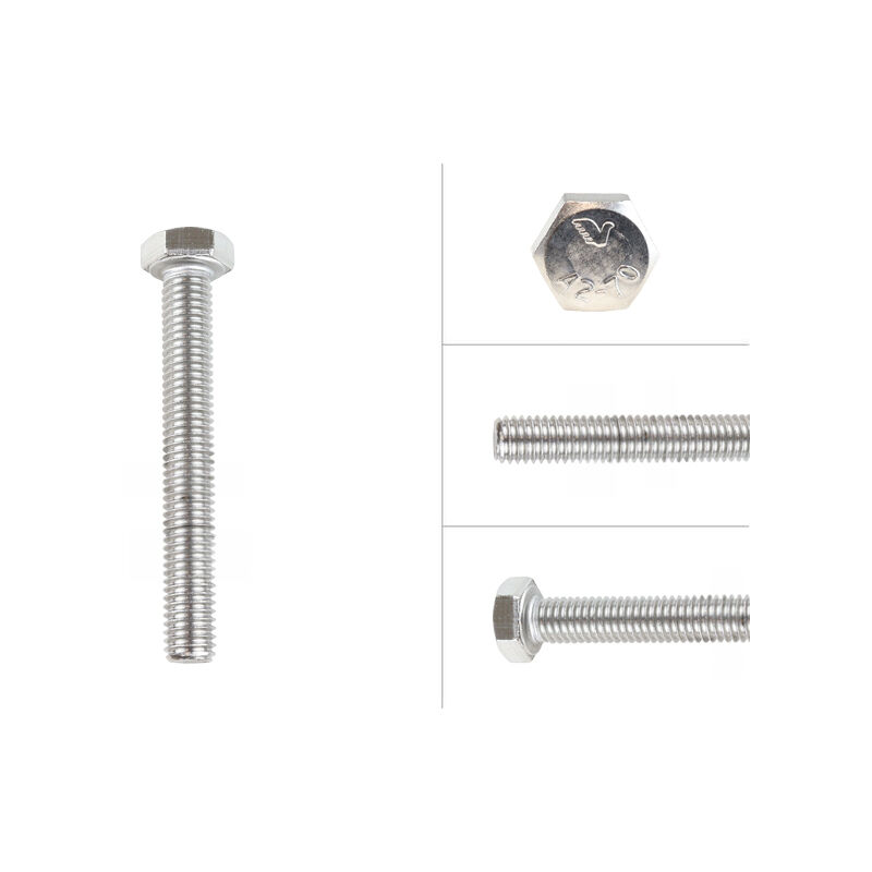 Boulon hexagonal inox M8 x 60 mm - 100 pièces
