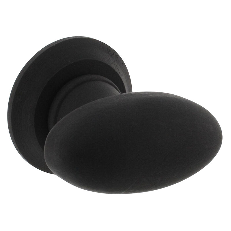 Poignée de porte intérieure Poignée tournante ovale noire - Par