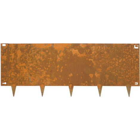 Wovar – Bordure de jardin en acier corten flexible 40 cm de haut – Longueur 106 cm – Repousse escargots grâce au cuivre