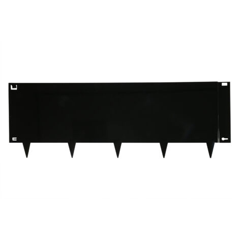 Wovar – Bordure de jardin en acier noir 40 cm – Longueur 106 cm – Système de clic pour assemblage rapide – Résistante à la déformation - NOIR 40 X
