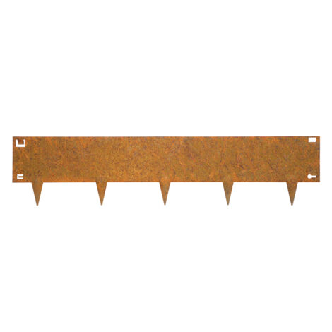 Wovar – Bordure de jardin flexible en acier corten 106 cm – Hauteur 24 cm – Épaisseur 1,5 mm – Pour finition élégante des parterres