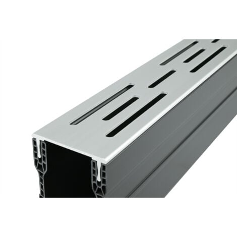 Caniveau étroit Aluminium 1000 x 55 x 100 mm - Par Pièce