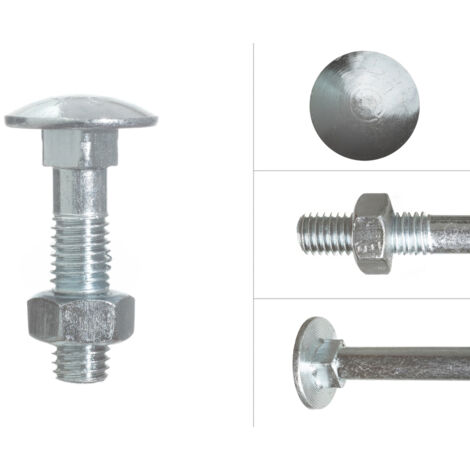 Boulon TRCC galvanisé M12 x 60 mm - 50 pièces (1/2)