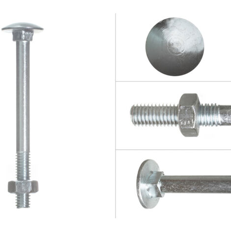Boulon TRCC galvanisé M6 x 60 mm - 200 pièces (1/2)