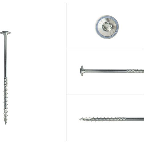 Vis à tête disque galvanisée 6.0 x 120 mm Torx 30 - Boîte 100 (1/3)