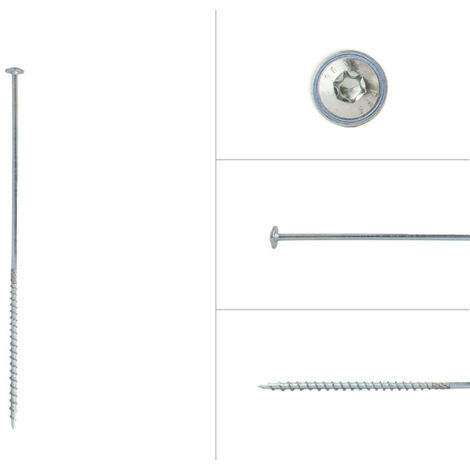 Vis à tête disque galvanisée 6.0 x 260 mm Torx 30 - Boîte 50 (1/3)