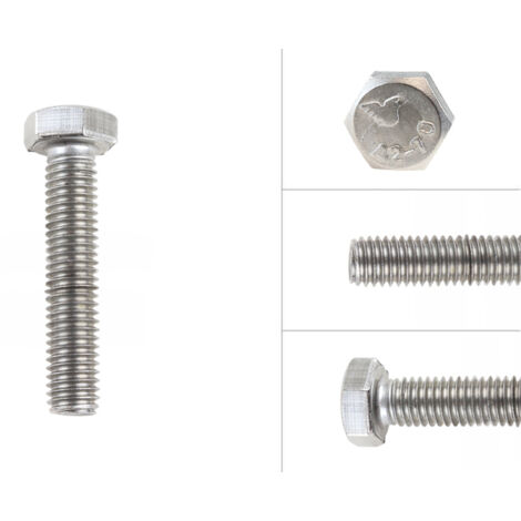Boulon hexagonal inox M8 x 40 mm - 100 pièces