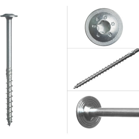 Vis à tête disque galvanisée 8.0 x 120 mm Torx - Boîte 50 pièces (1/3)