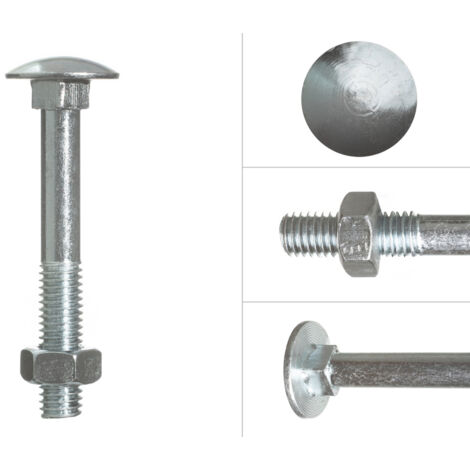 Boulon TRCC galvanisé M8 x 55 mm - 200 pièces (1/2)