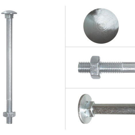 Boulon TRCC galvanisé M10 x 160 mm - 50 pièces (1/3)