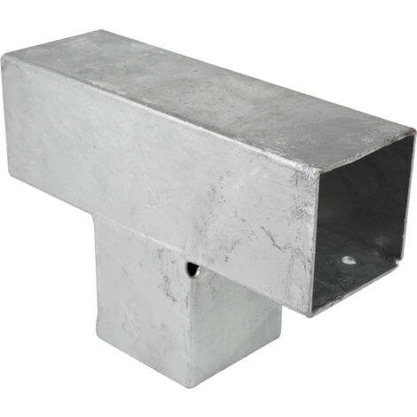Wovar – Connecteur d'angle en acier galvanisé pour poteaux 7 x 7 cm – 9 trous de vis pour montage facile – Pour pergola et abri de stockage