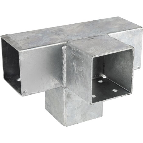 Wovar – Connexion d'angle de pergola pour poteaux 7 x 7 cm – 12 trous de vis – Compatible avec vis aggloméré galvanisées 6 x 50 mm