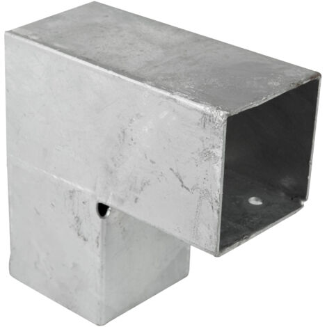 Wovar – Connecteur d'angle pour poteaux 7 x 7 cm en acier galvanisé – 6 trous de vis pour montage sécurisé – Pour pergolas extérieures