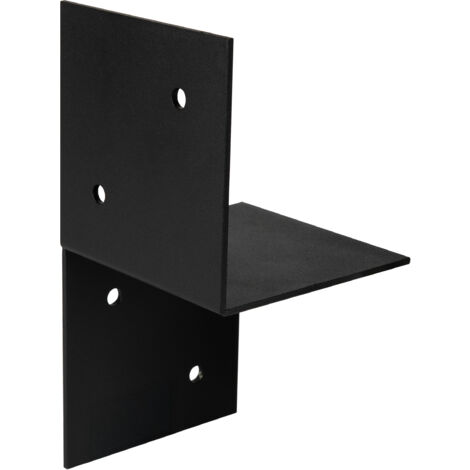 Pergola Support mural Recouvert Noir pour poutres 12 x 12 cm (1/4)