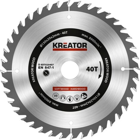 Lame de scie circulaire 150x20 mm 40T - Par pièce