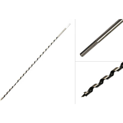 Foret Hélicoïdal à Bois - Forme Lewis, Pointe Filetée, Tige Hexagonale - Pour Poutres, Chevrons, Trous Profonds