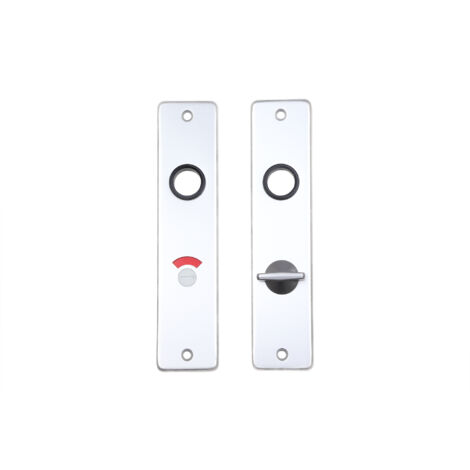 Garniture de porte WC aluminium plaque courte 63/8 - Par set