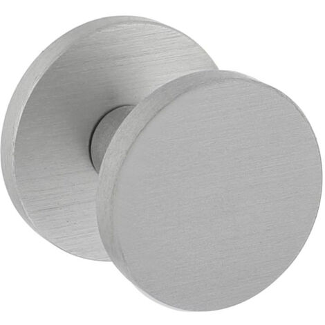 Bouton de porte d'entrée rond 55 mm Aluminium - Par pièce (1/2)