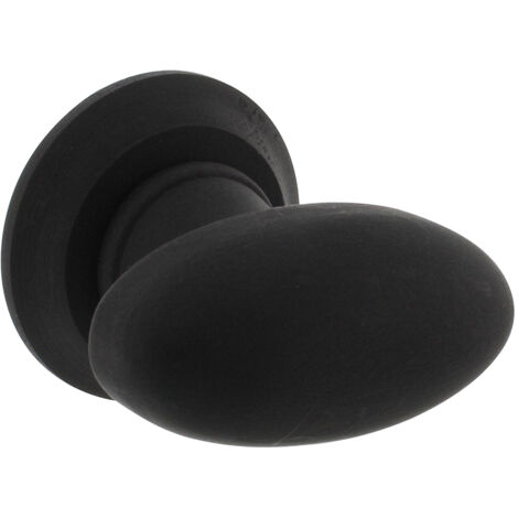 Poignée de porte intérieure Poignée tournante ovale noire - Par