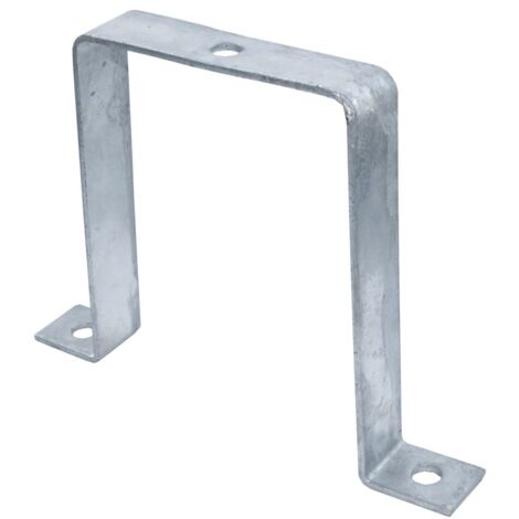 Wovar – Support de grillage de terrasse galvanisé à chaud – Largeur 11 cm – Épaisseur 40 mm – Fixation solide pour poteaux en bois dur