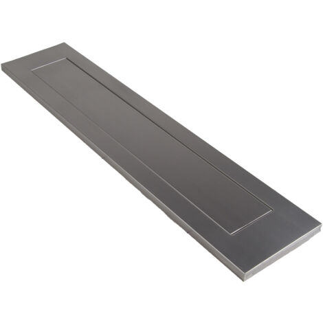 Trappe de boîte aux lettres en aluminium avec ressort intérieur (1/2)