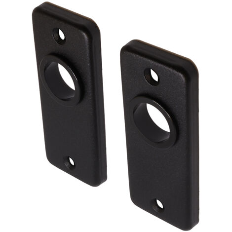 Rosace de porte noire rectangulaire - Par set (1/2)