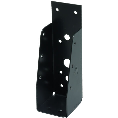 Wovar – Support de poutre noir galvanisé sans lèvre pour poutres 4.5 x 14.5 cm – Acier galvanisé résistant à la corrosion – Pour intérieur et extérieur