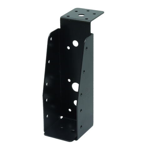 Support de poteau noir galvanisé pour poutres de 5 x 15 cm - Par