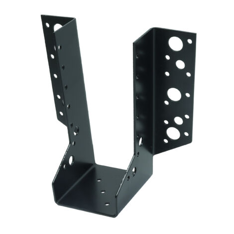 Support de poutre noir galvanisé à lèvres pliées poutres de 6.3 x