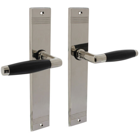 Poignée de porte avec cache aveugle nickel poli - Par lot (1/2)