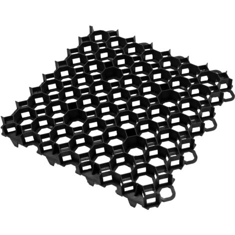 Stabilisateur de gravier noir 490 x 490 mm - Par pièce