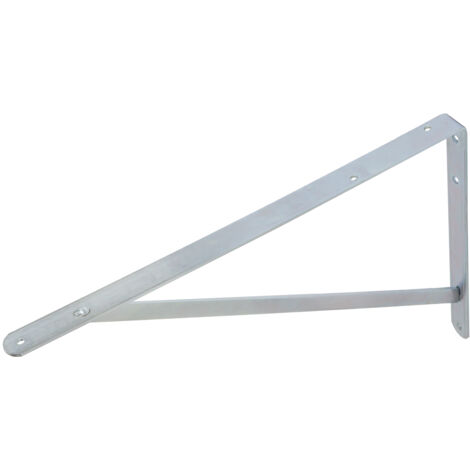 Wovar – Équerre de fixation galvanisée 330 x 500 mm – Écharpe inclinée pour charge élevée – Fixation murale avec vis 5 x 50 mm