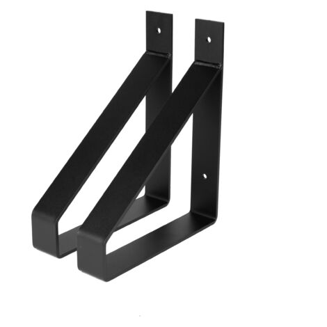 Console Universelle Pour étagère à Visser En Acier Verni Emboutie Legere L 280 X L 35 X H 320 Mm Hetre Brut