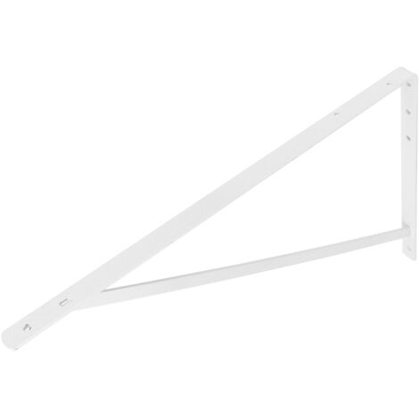 Équerre étagère en métal blanc 400 x 600 mm