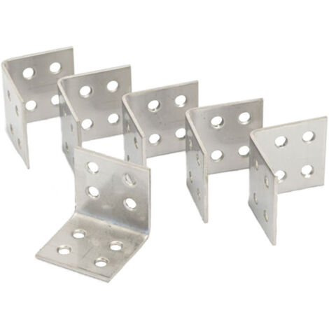 Équerre de fixation inox pour clôture 40 x 40 mm - 6 pièces