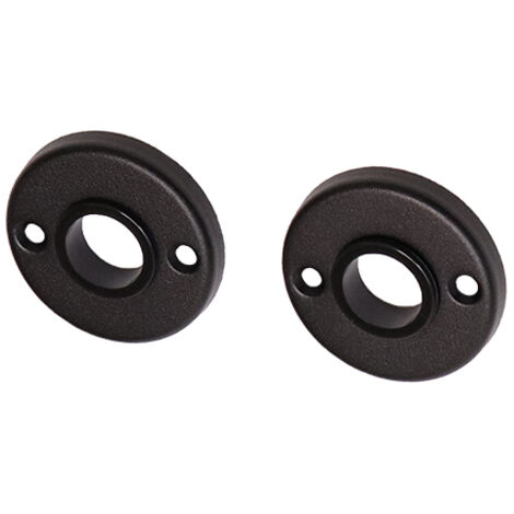 Rosace de porte ronde noire - Par set (1/2)
