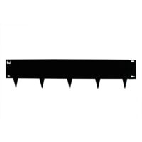 Wovar – Bordure de jardin en acier noir flexible 24 cm – Longueur 106 cm – Épaisseur 1,5 mm – Système d'assemblage clic - NOIR 24 X
