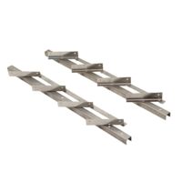 Wovar – Lames orientables Flex Fence inox 50 cm – Accessoire pour poteau – 2 pièces – Rails en acier inoxydable pour lames de bois dur