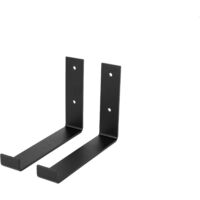 Équerre étagère style industriel en noir 150 x 200 mm - T4 - Lot