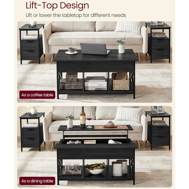 Lift top coffee on sale table industrial